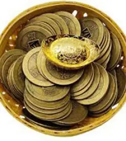 Wealth Basket With Brass Coin &  Ingot